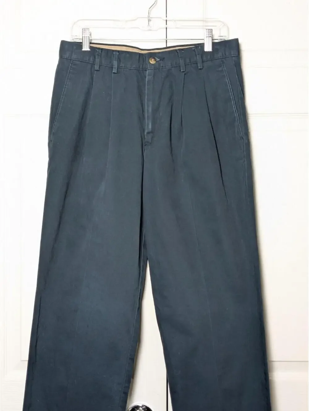Dockers Khakis Men’s Cotton Chinos, Blue, W32 L30, Relaxed Fit, Vintage 1990's